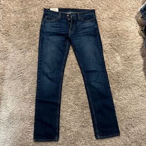 Hollister Slim Straight Dark Wash Mens Jeans